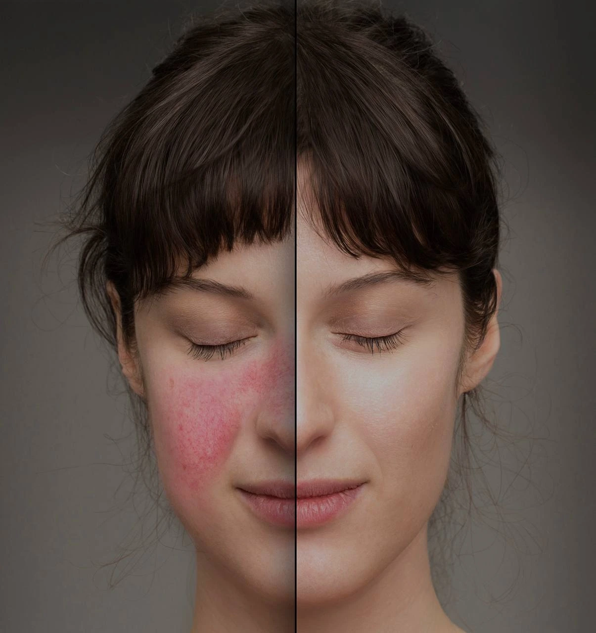 Before and after skin treatment